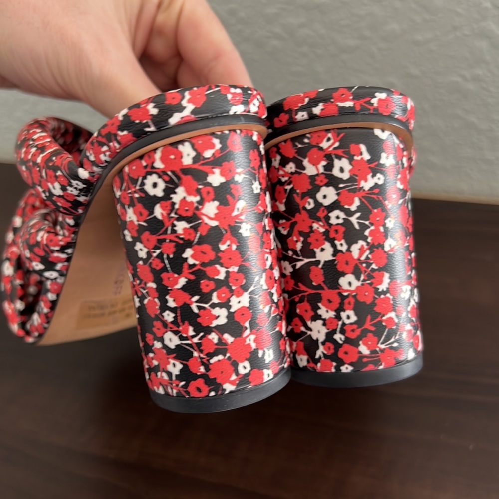 Rebecca Minkoff | Amandine Red Floral Cone Heel Sandal 7.5 NEW - Picture 6 of 9